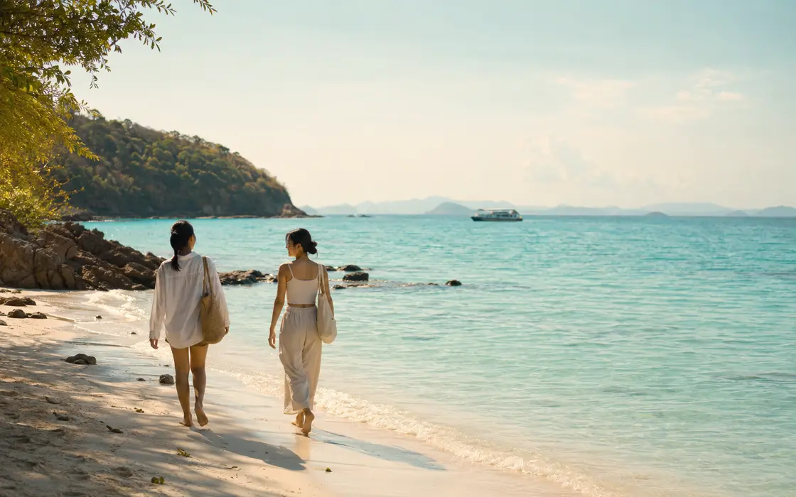 ภาพประกอบบทความ เกาะล้านไม่ต้องวิ่งครบทุกหาด: สูตรเที่ยวหนึ่งวันให้เหลือแรงกลับ